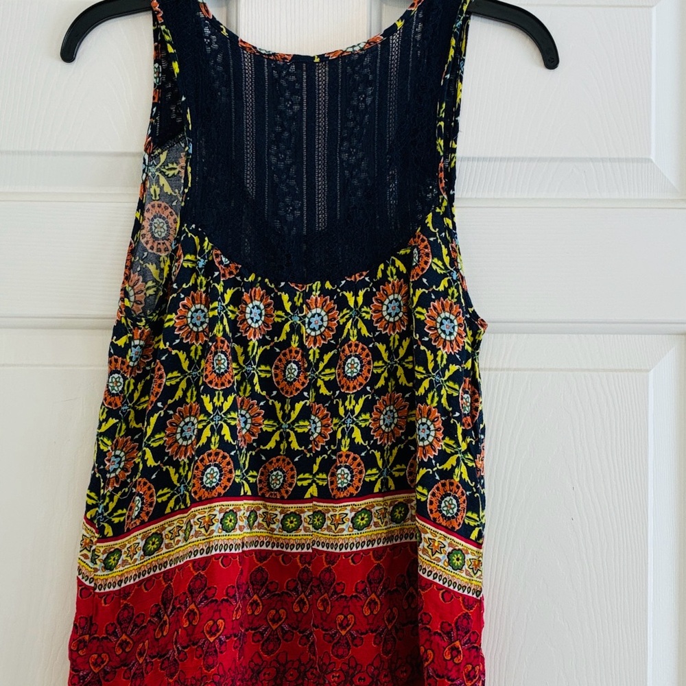 π 2/19 Elodie Boho Style Multicolor Floral Tank Top - Picture 5 of 6